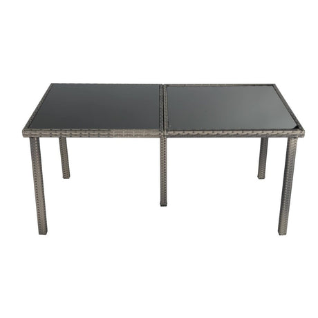 Rural Style Grey Wicker Outdoor Dining Set 6 Seater — Allure Home Collections