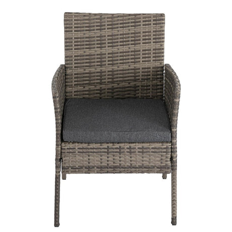 Buddina 4 Piece Outdoor Lounge Set, Grey Wicker