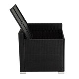 Nanga Outdoor Wicker Lounge Set, 7 Piece, Black