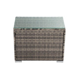 Maslin Beach Wicker End Table, Grey 70cm