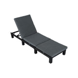 Kings Beach 3 Piece Sun Lounge, Black Wicker