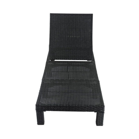 Kings Beach 3 Piece Sun Lounge, Black Wicker