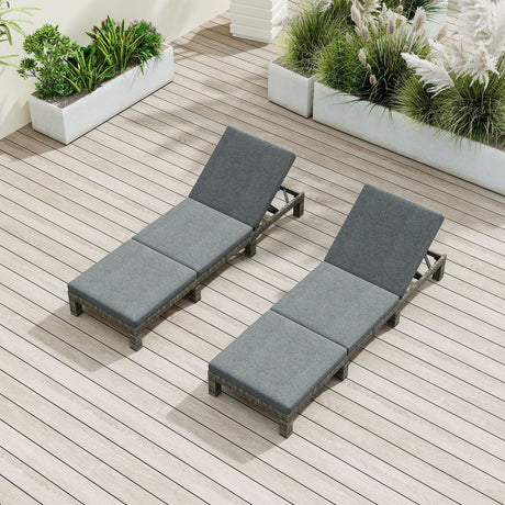 Kings Beach Sun Lounge, Grey Wicker