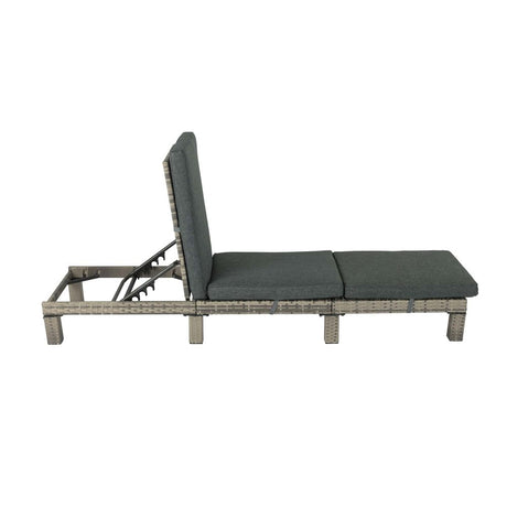 Kings Beach Sun Lounge, Grey Wicker