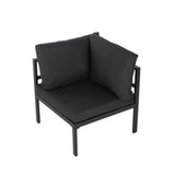 Wurtulla 7 Piece Outdoor Corner Lounge Set, Aluminium