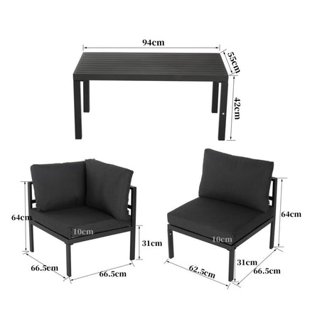 Wurtulla 7 Piece Outdoor Corner Lounge Set, Aluminium