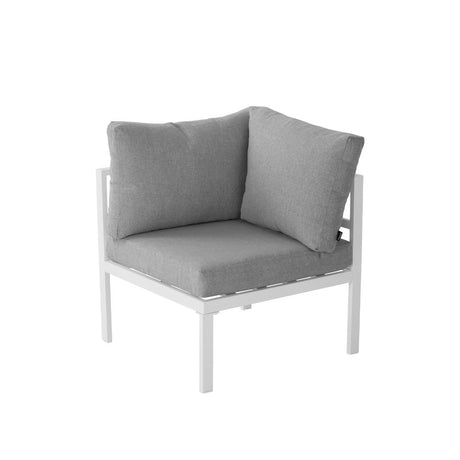 Wurtulla 7 Piece Outdoor Corner Lounge Set, Aluminium