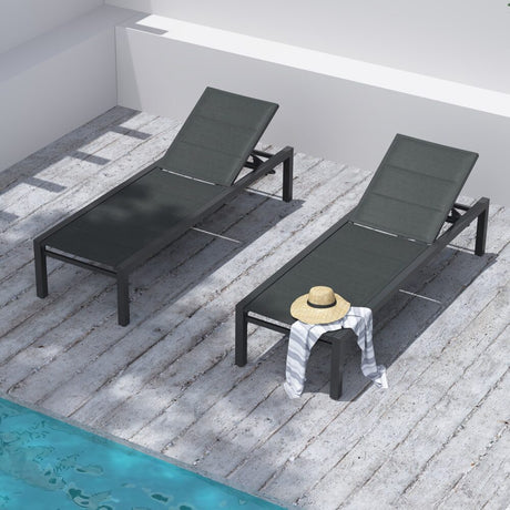 Minyama Sun Lounge, Charcoal Grey Aluminium