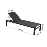 Minyama Sun Lounge, Charcoal Grey Aluminium