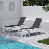 Minyama Sun Lounge, White Aluminium