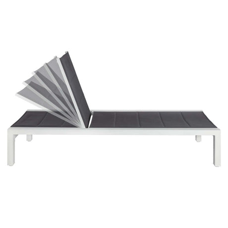Minyama Sun Lounge, White Aluminium