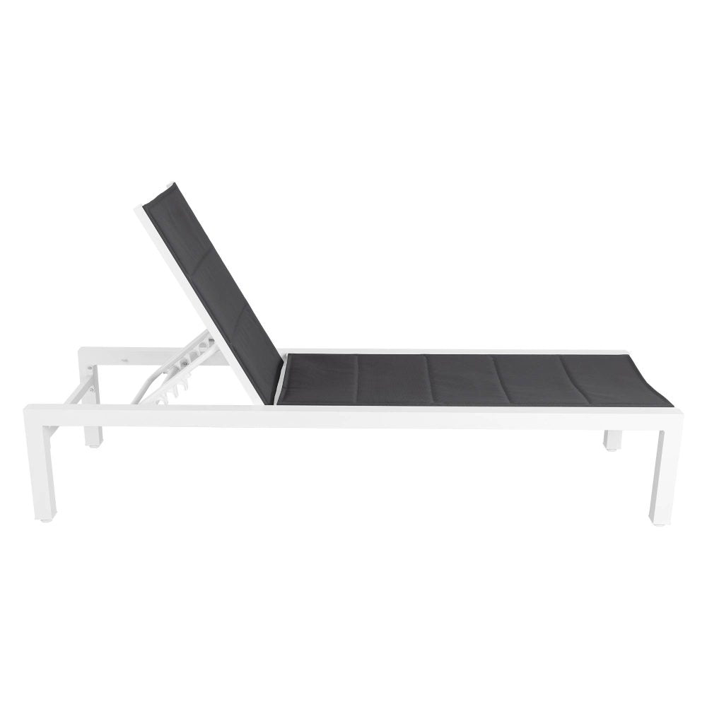 Minyama Sun Lounge, White Aluminium