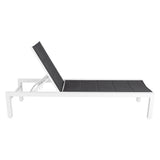 Minyama Sun Lounge, White Aluminium