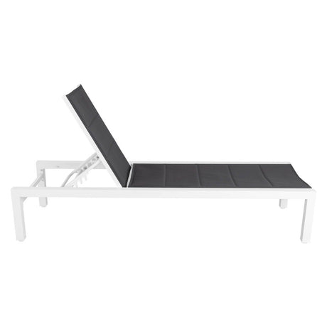 Minyama Sun Lounge, White Aluminium