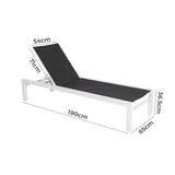 Minyama Sun Lounge, White Aluminium