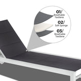 Minyama Sun Lounge, White Aluminium