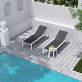 Minyama Sun Lounge, White Aluminium