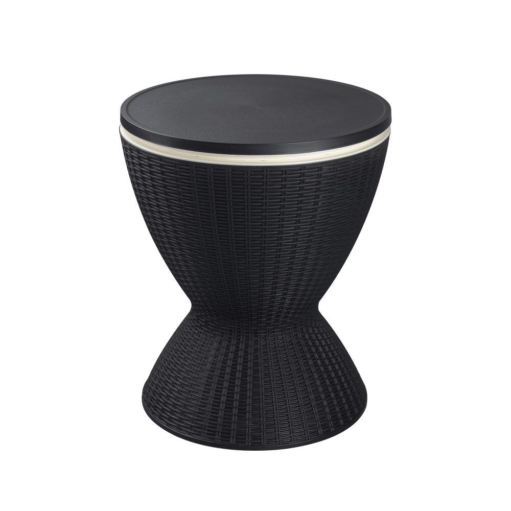 Outdoor Ice Bucket Cooler Table in Black