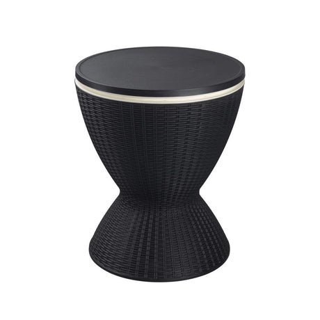 Outdoor Ice Bucket Cooler Table in Black