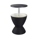 Outdoor Ice Bucket Cooler Table in Black