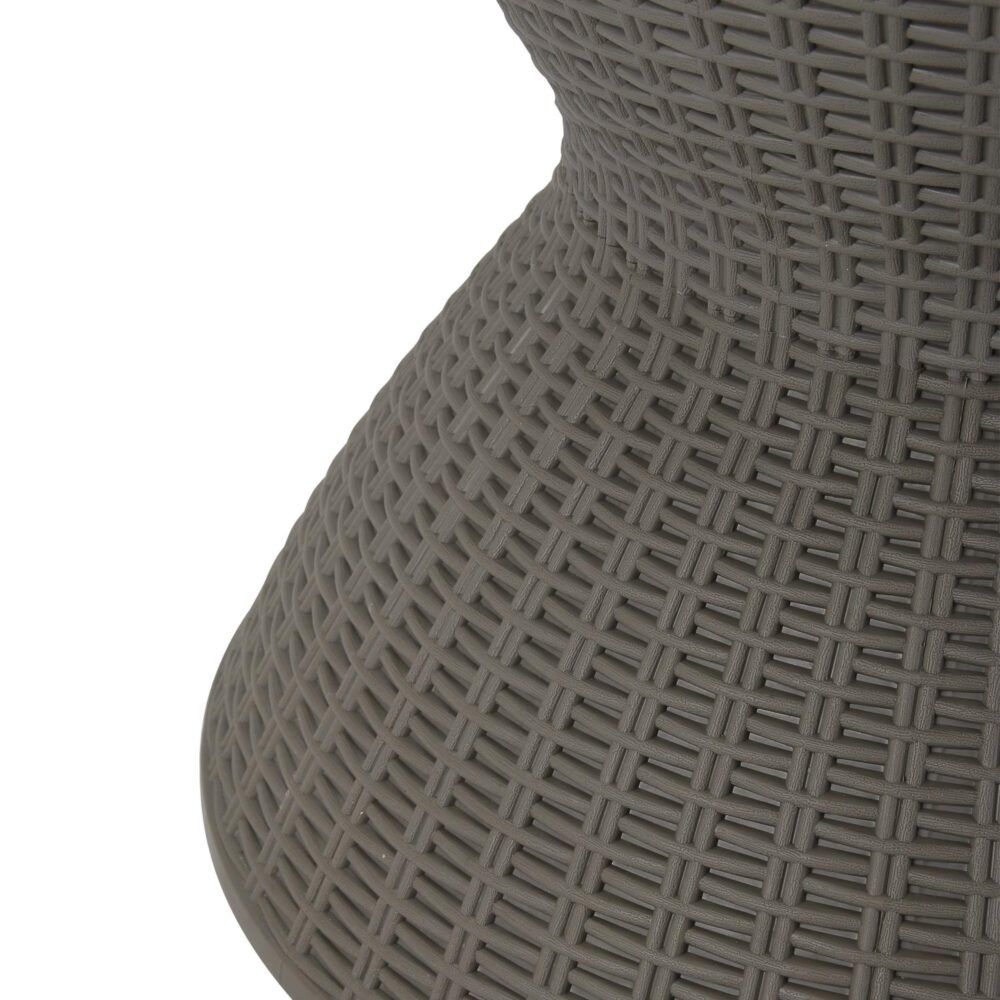 Outdoor Ice Bucket Cooler Table in Taupe