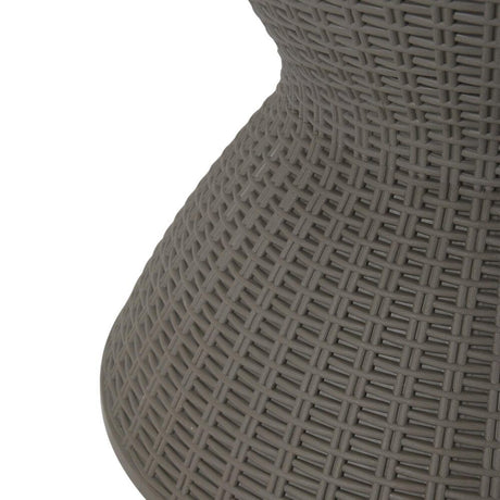 Outdoor Ice Bucket Cooler Table in Taupe