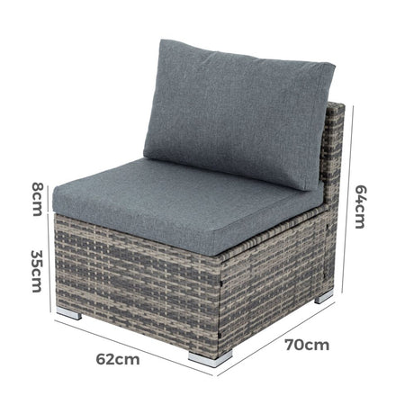 Nelly Bay 2 Piece Outdoor Sofa Set, Grey