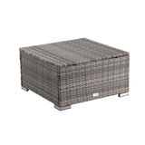 Maloneys Beach Outdoor Wicker Ottoman, Grey