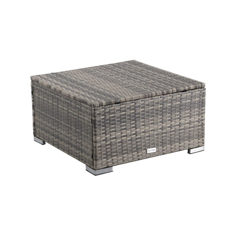 Maloneys Beach Outdoor Wicker Ottoman, Grey