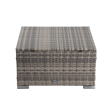 Maloneys Beach Outdoor Wicker Ottoman, Grey