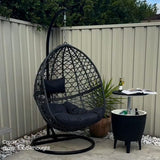 Outdoor Retractable Cooler Bar Table in Black