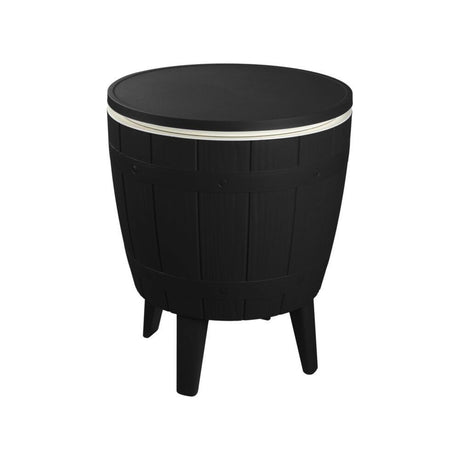 Outdoor Retractable Cooler Bar Table in Black