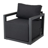 Dongara Deep Seated Outdoor Lounge Set, Wicker Rattan, Charcoal Grey