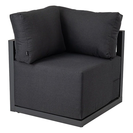 Noosa 8 Piece Outdoor Corner Lounge Set, Charcoal Grey Aluminium