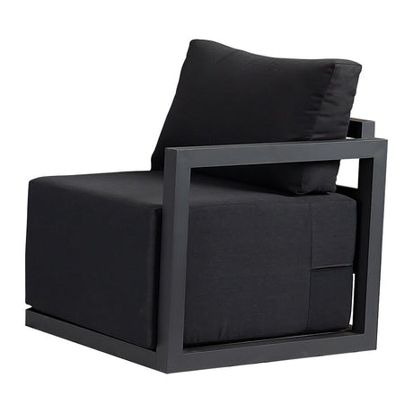 Noosa 8 Piece Outdoor Corner Lounge Set, Charcoal Grey Aluminium