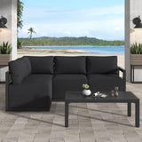Horrocks Outdoor Lounge Set, Wicker Rattan, 4 Seater, Charcoal Grey