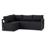 Horrocks Outdoor Lounge Set, Wicker Rattan, 4 Seater, Charcoal Grey