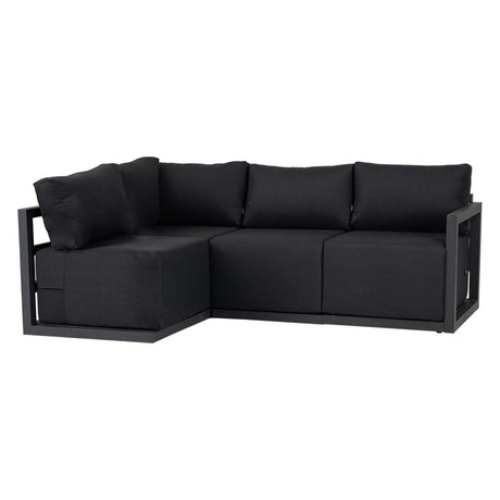 Noosa 5 Piece Outdoor Corner Lounge Set, Charcoal Grey Aluminium