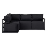 Horrocks Outdoor Lounge Set, Wicker Rattan, 4 Seater, Charcoal Grey
