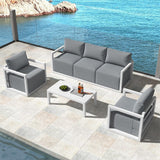 Alfresco 5-Seater Deep-Seated Patio Set – White