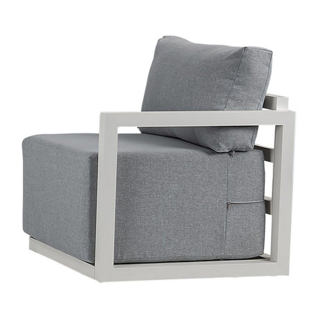 Noosa 7 Piece Outdoor Corner Lounge Set, White Aluminium
