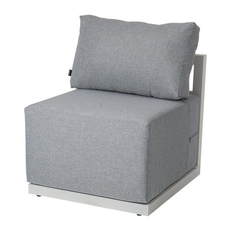 Noosa 8 Piece Outdoor Corner Lounge Set, White Aluminium