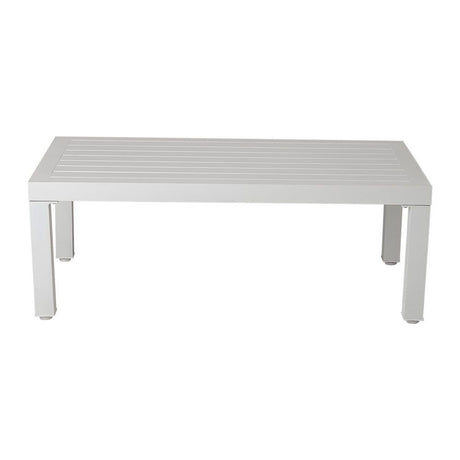 Noosa 5 Piece Outdoor Corner Lounge Set, White Aluminium