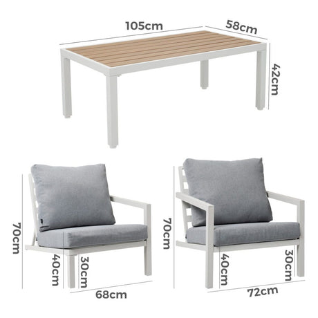 Aidan Contemporary 5-Piece Outdoor Sofa Set