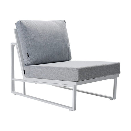 Maroochydore 6 Piece Outdoor Lounge Set, White Aluminium