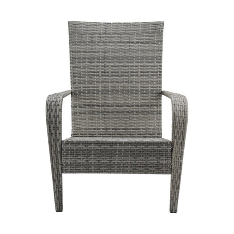 Callala Bay grey rattan outdoor lounge chair with cushions on a patio