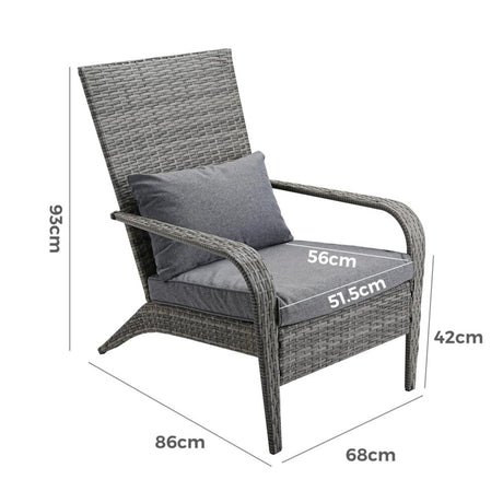 Callala Bay Outdoor Lounge Chair, Grey