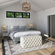 Elsa Tufted Ottoman Beach Boucle White Rectangular Versatile Accent Piece — Allure Home Collections