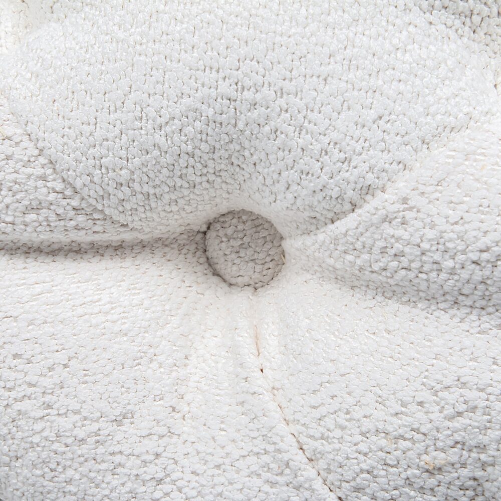 Elsa Tufted Ottoman Beach Boucle White Rectangular Versatile Accent Piece — Allure Home Collections