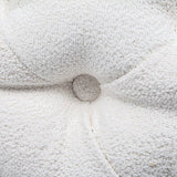 Elsa Tufted Ottoman Beach Boucle White Rectangular Versatile Accent Piece — Allure Home Collections